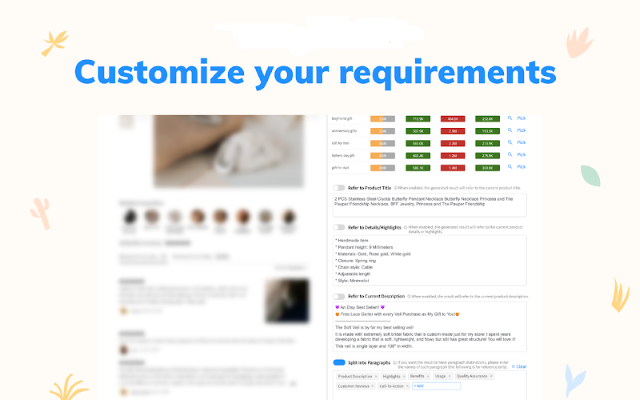 GPT for Ecom - AI生成商品标题和描述 chrome谷歌浏览器插件_扩展第2张截图
