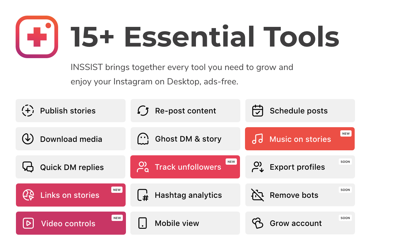INSSIST | Instagram 网页客户端 chrome谷歌浏览器插件_扩展第1张截图