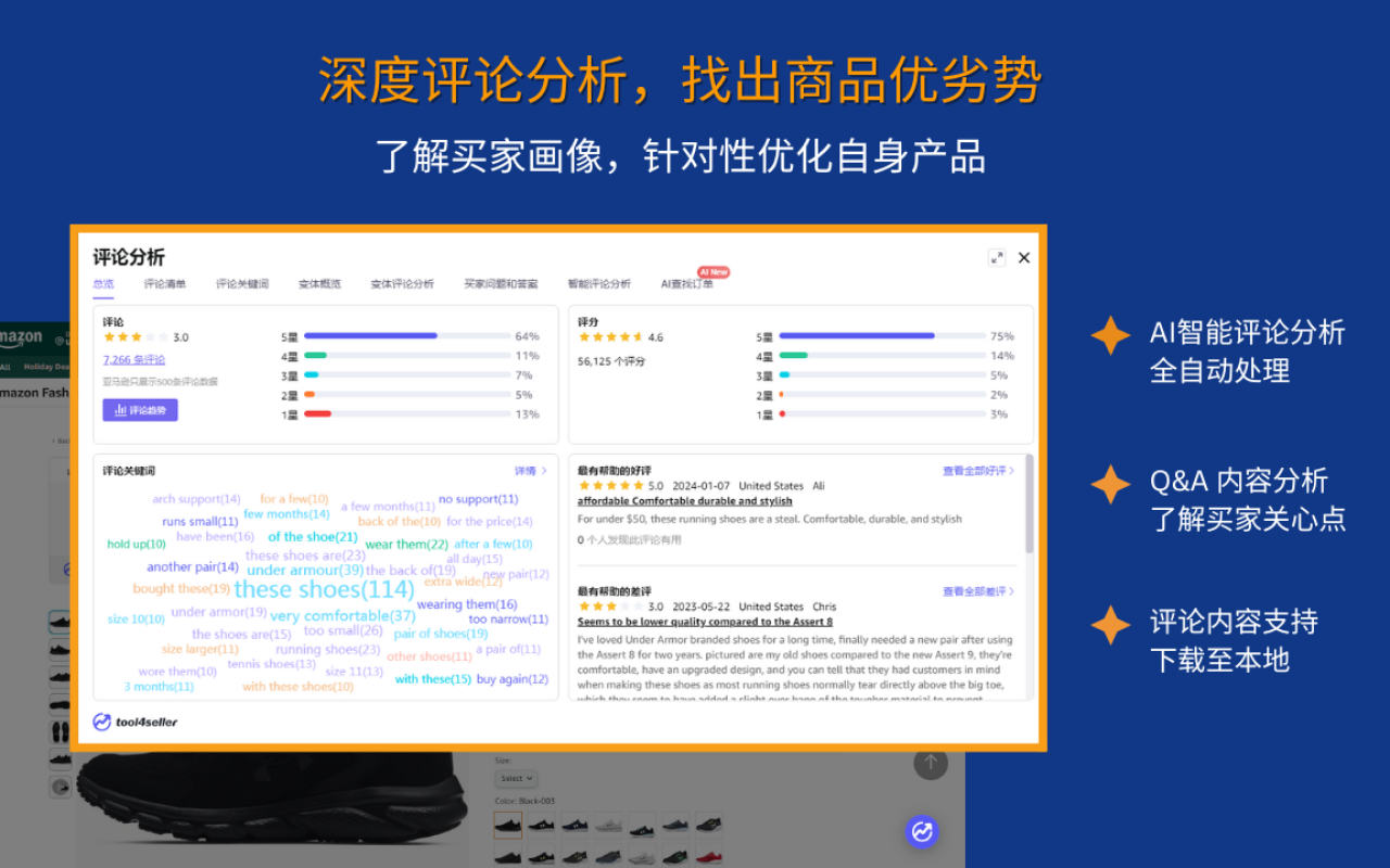 tool4seller - 亚马逊选品&竞品调研 chrome谷歌浏览器插件_扩展第2张截图