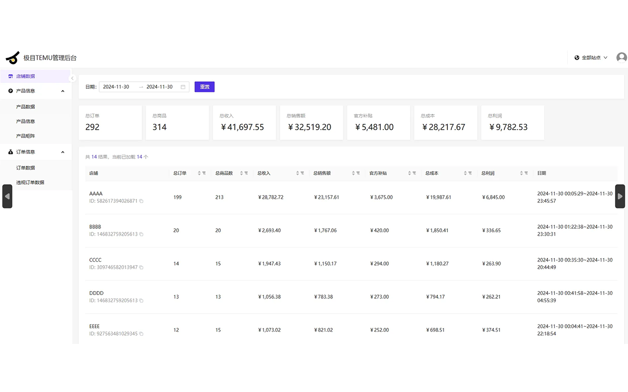 极目Temu利润核算助手 - 实时查看每个订单的利润情况 chrome谷歌浏览器插件_扩展第2张截图