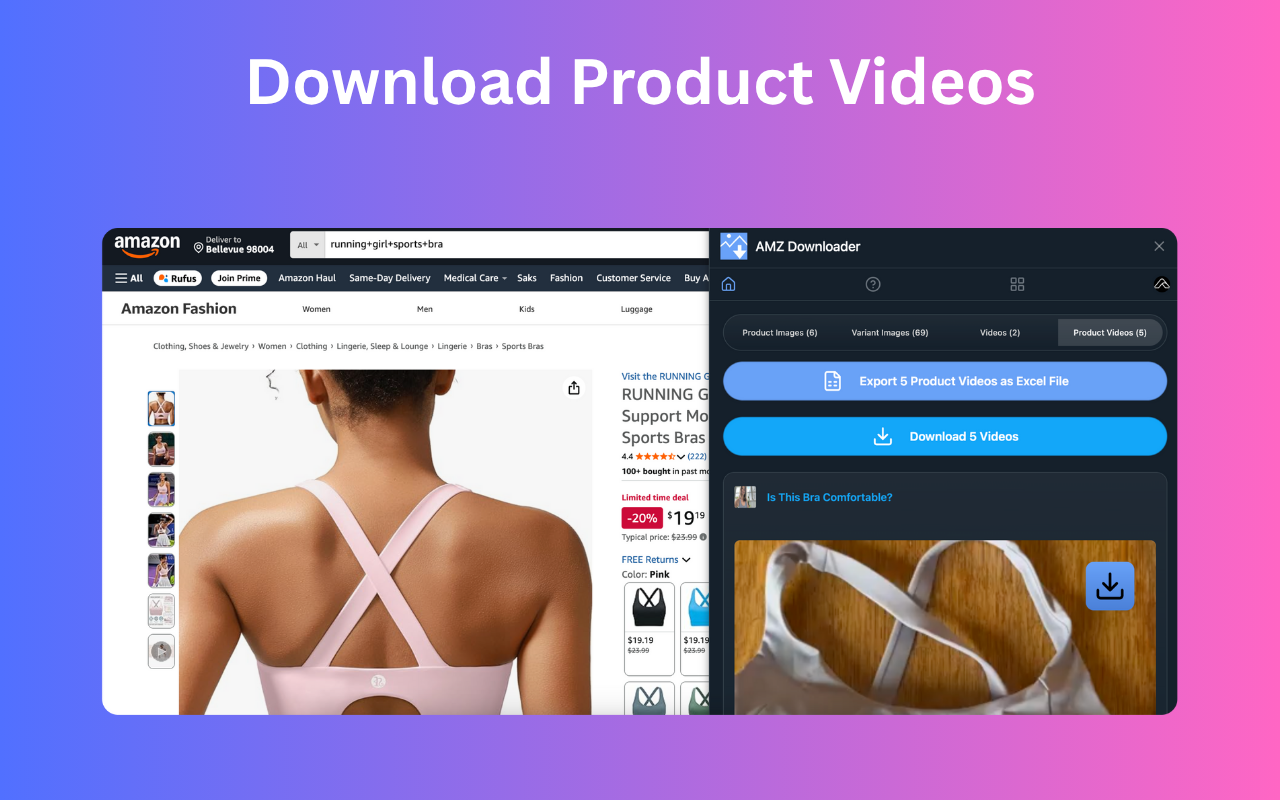 AMZ Downloader - Amazon Videos and Images Downloader chrome谷歌浏览器插件_扩展第2张截图