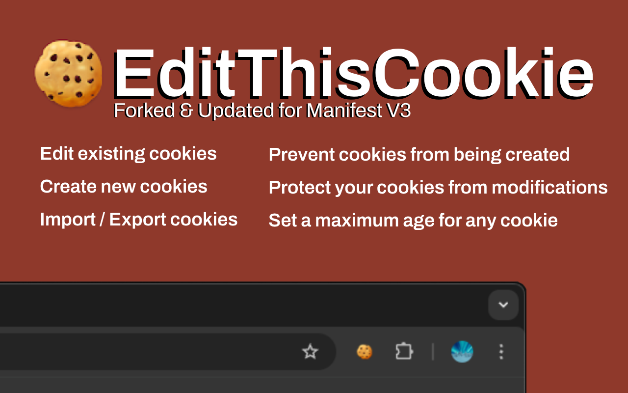 EditThisCookie (fork) chrome谷歌浏览器插件_扩展第3张截图