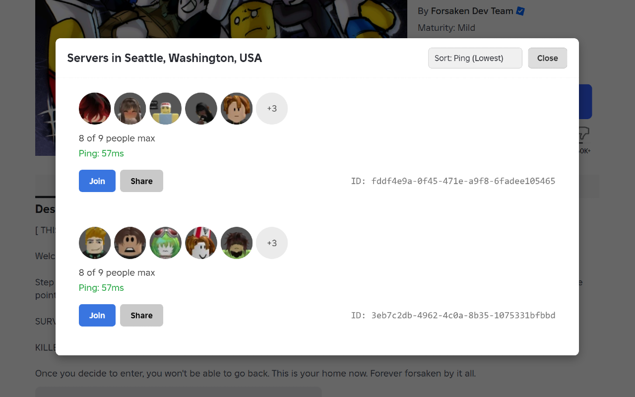 RoRegion – 减少延迟、Ping 并提升 FPS: Roblox 区域选择器 chrome谷歌浏览器插件_扩展第1张截图