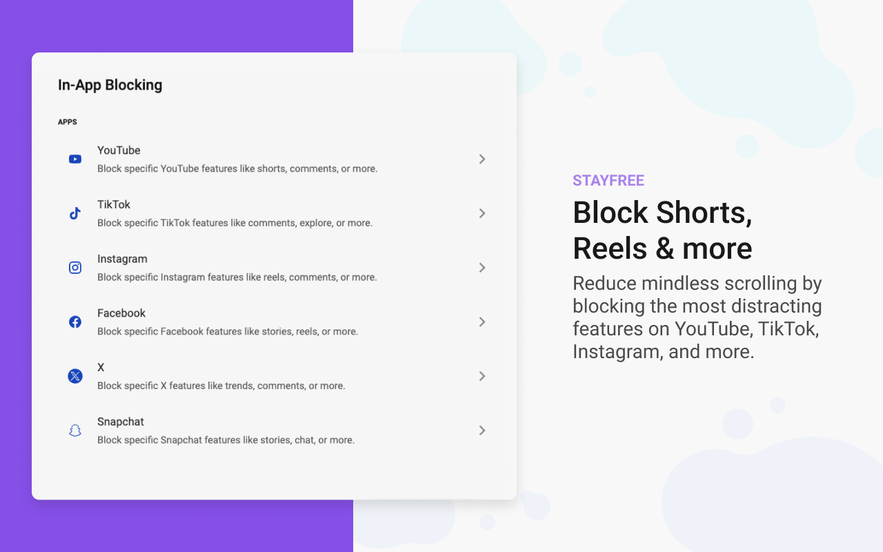StayFree - Website Blocker, Web Usage Stats, Shorts Blocker chrome谷歌浏览器插件_扩展第2张截图