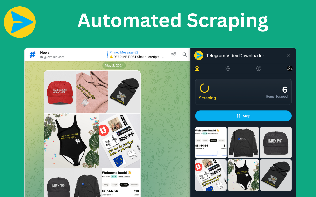 Telegram Video Downloader - TG Downloader chrome谷歌浏览器插件_扩展第1张截图