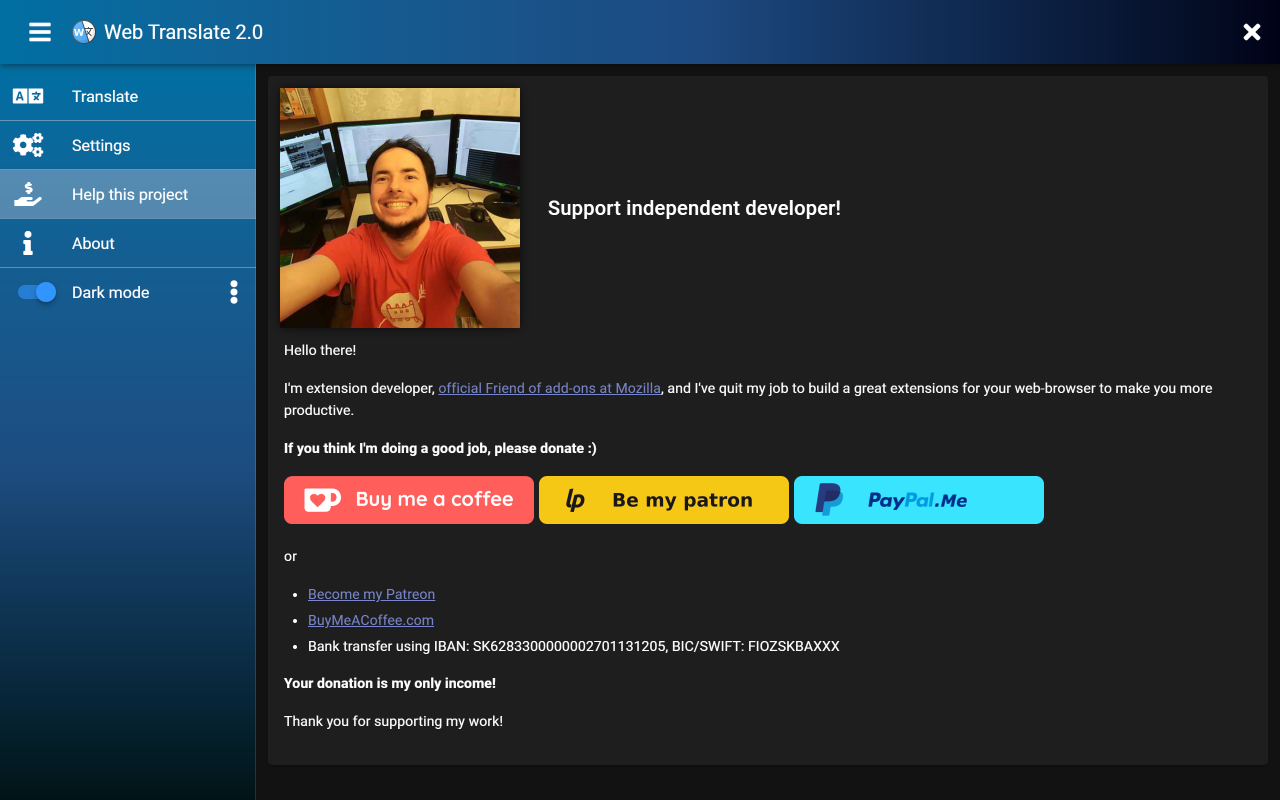 Web Translate chrome谷歌浏览器插件_扩展第2张截图
