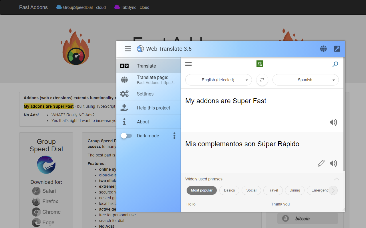 Web Translate chrome谷歌浏览器插件_扩展第3张截图