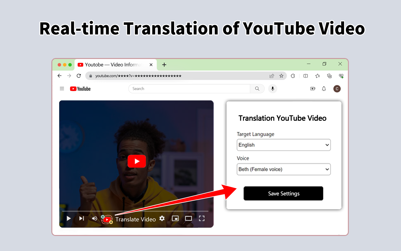 YouTube 翻译器 chrome谷歌浏览器插件_扩展第2张截图