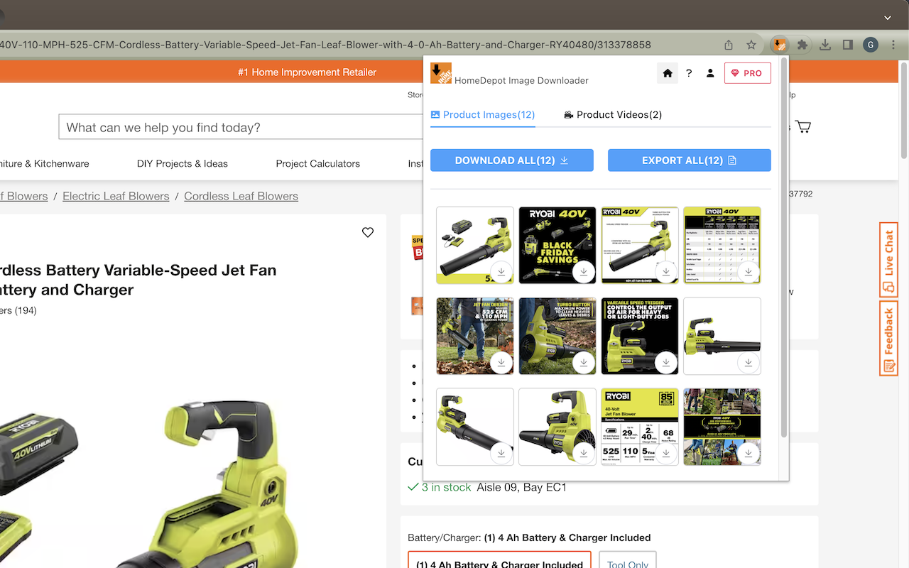 HomeDepot Image Downloader chrome谷歌浏览器插件_扩展第5张截图