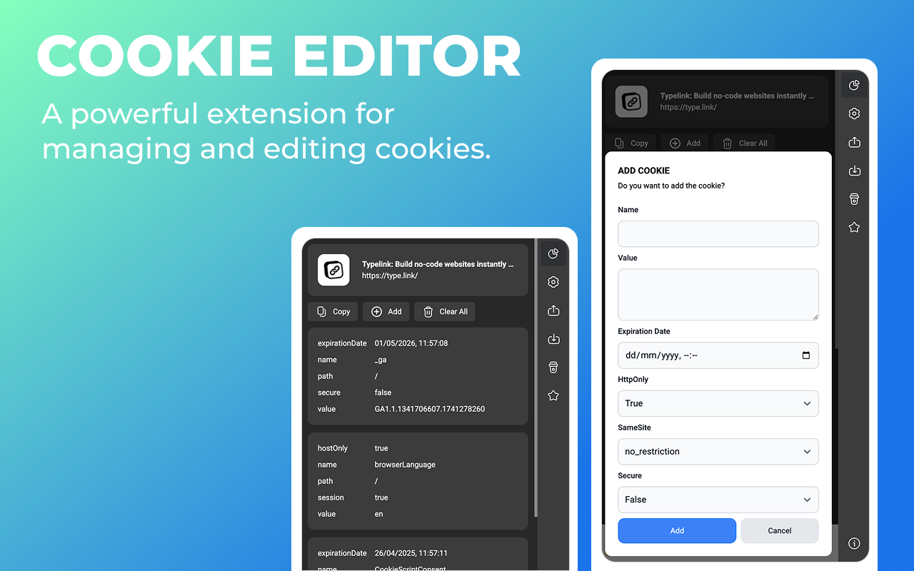 Cookie Editor chrome谷歌浏览器插件_扩展第1张截图