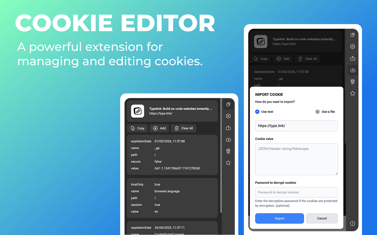 Cookie Editor chrome谷歌浏览器插件_扩展第5张截图