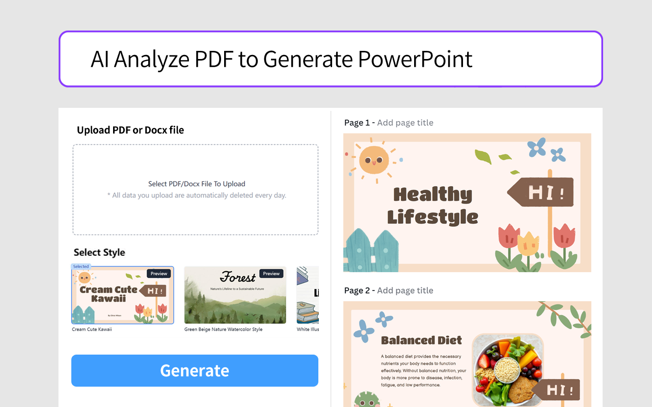 AI PowerPoint Maker - 将文本、视频、PDF、网页转换为 PPT chrome谷歌浏览器插件_扩展第5张截图