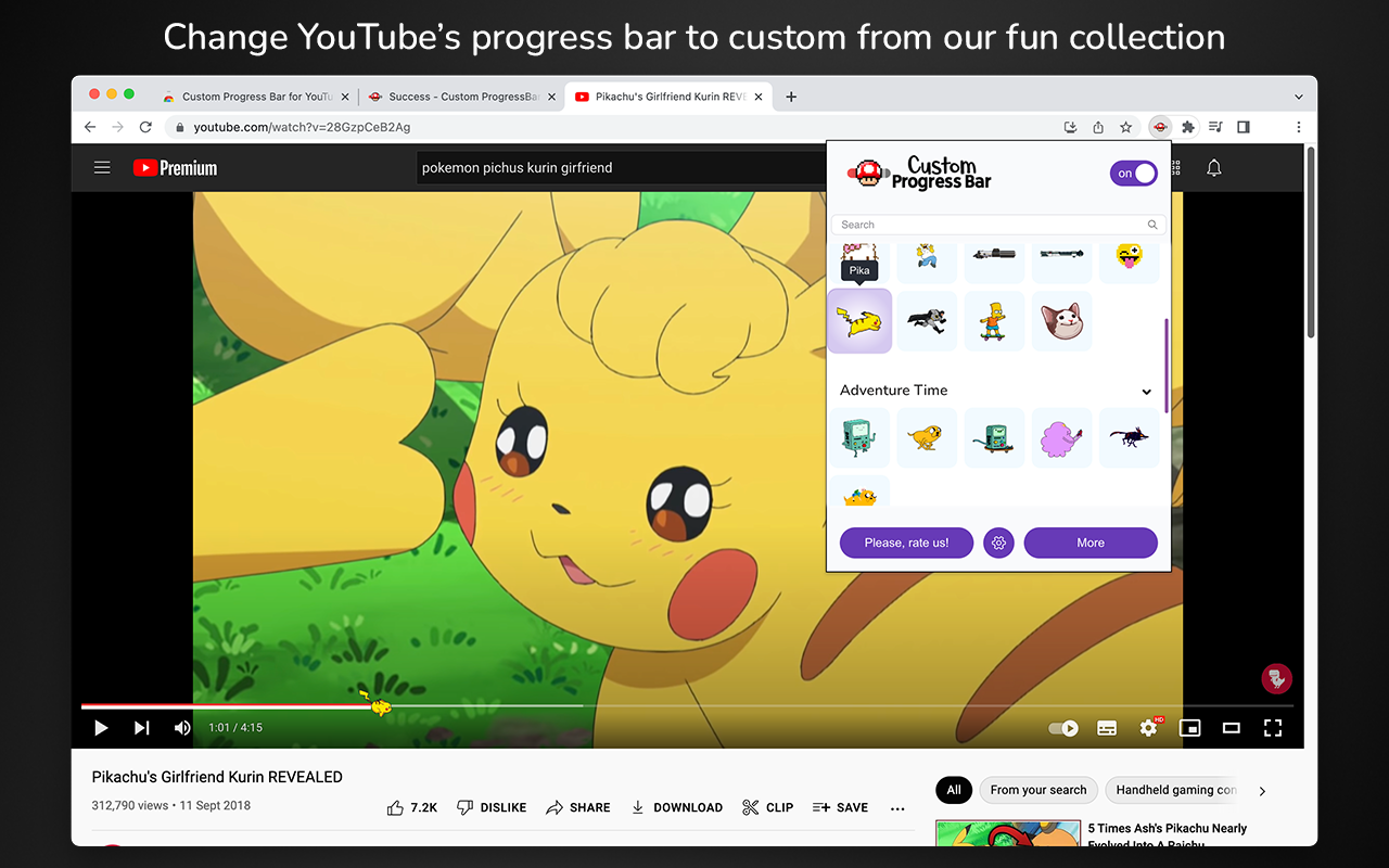 Custom Progress Bar for YouTube™ chrome谷歌浏览器插件_扩展第4张截图