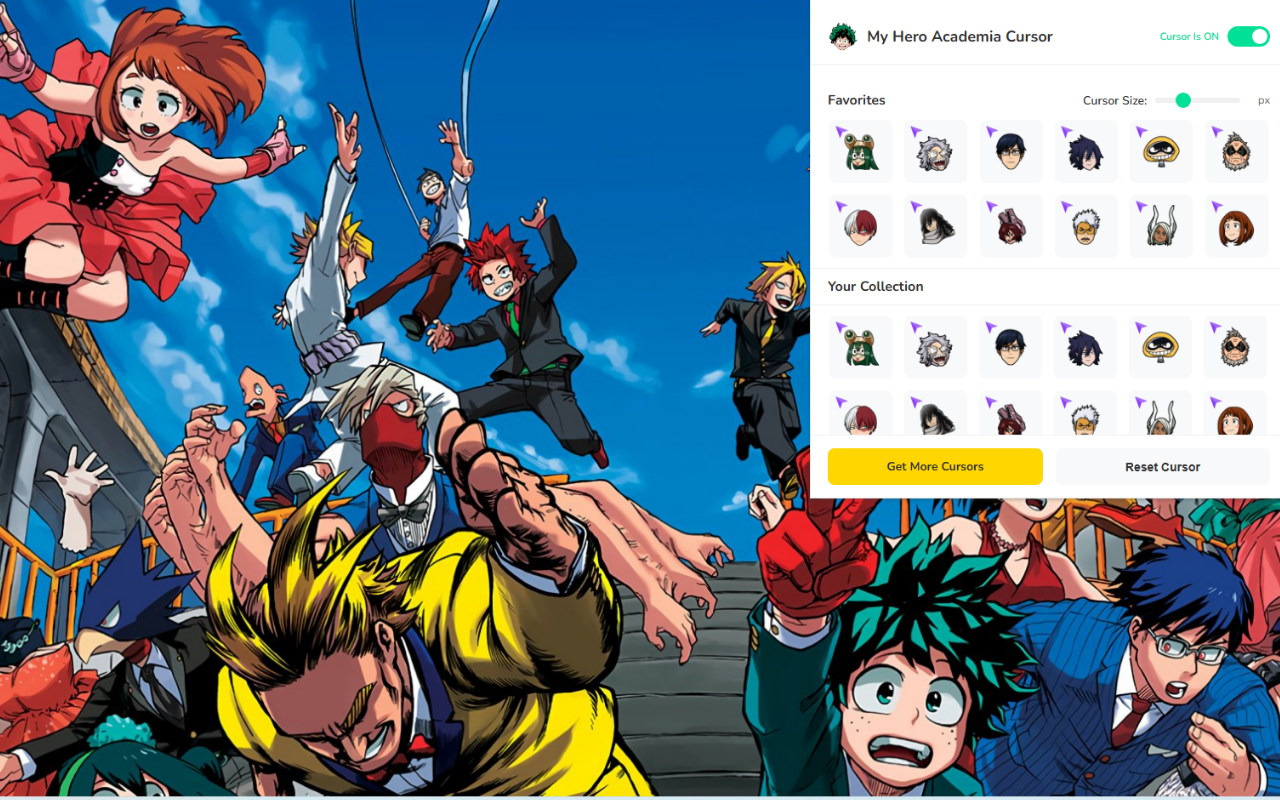 My Hero Academia Cursor ★ Custom Cursor for Chrome™ chrome谷歌浏览器插件_扩展第2张截图
