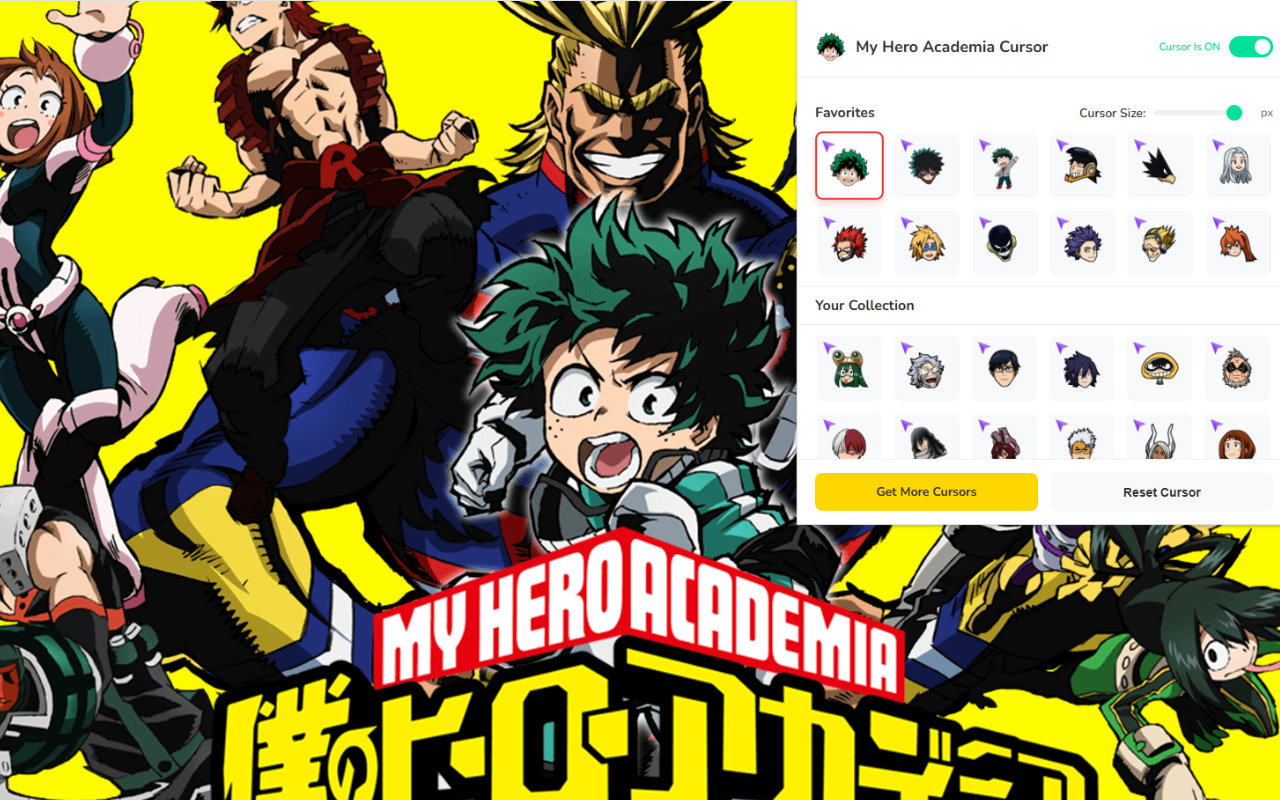 My Hero Academia Cursor ★ Custom Cursor for Chrome™ chrome谷歌浏览器插件_扩展第3张截图