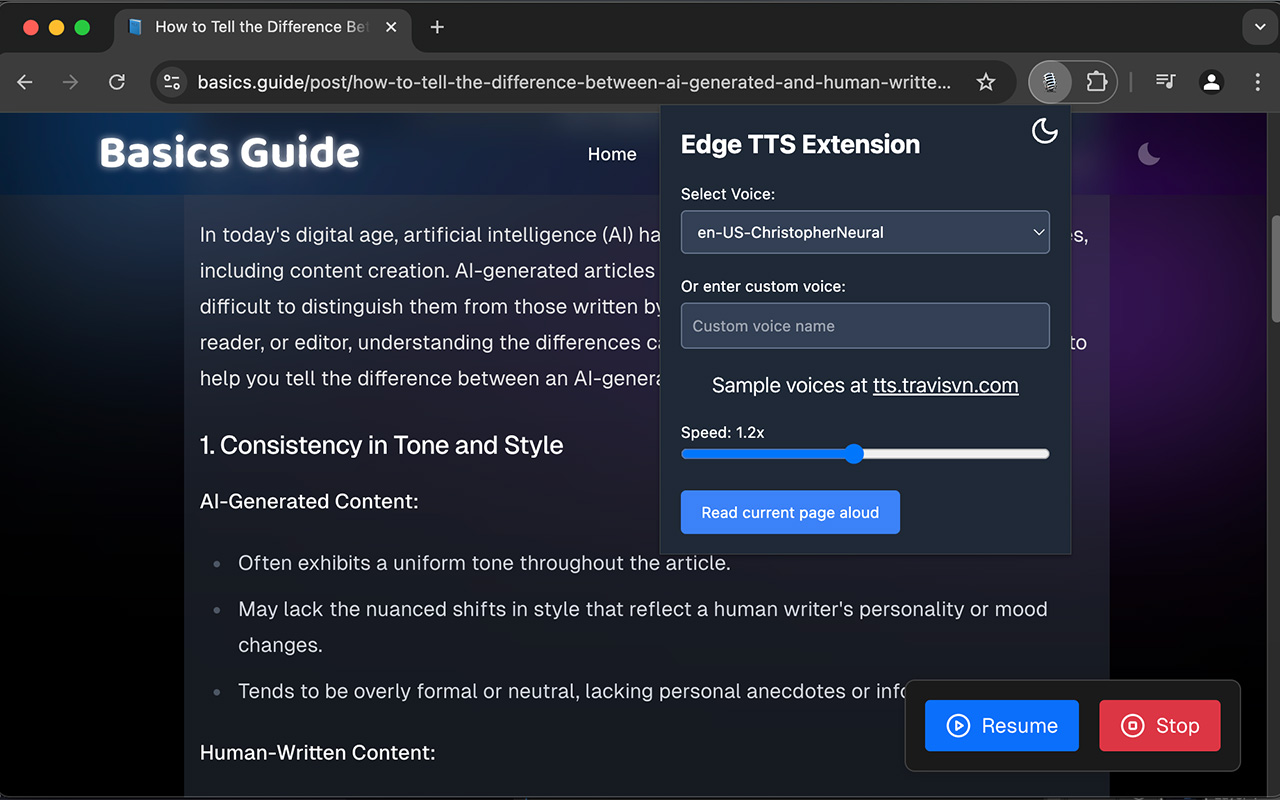 Edge Text to Speech Voice Reader chrome谷歌浏览器插件_扩展第2张截图