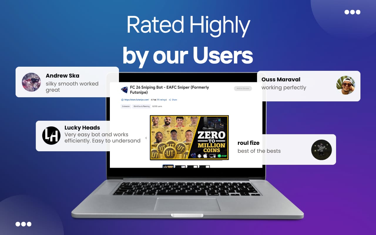 FC 26 Sniping Bot - EAFC Sniper (Formerly Futsnipe) chrome谷歌浏览器插件_扩展第5张截图