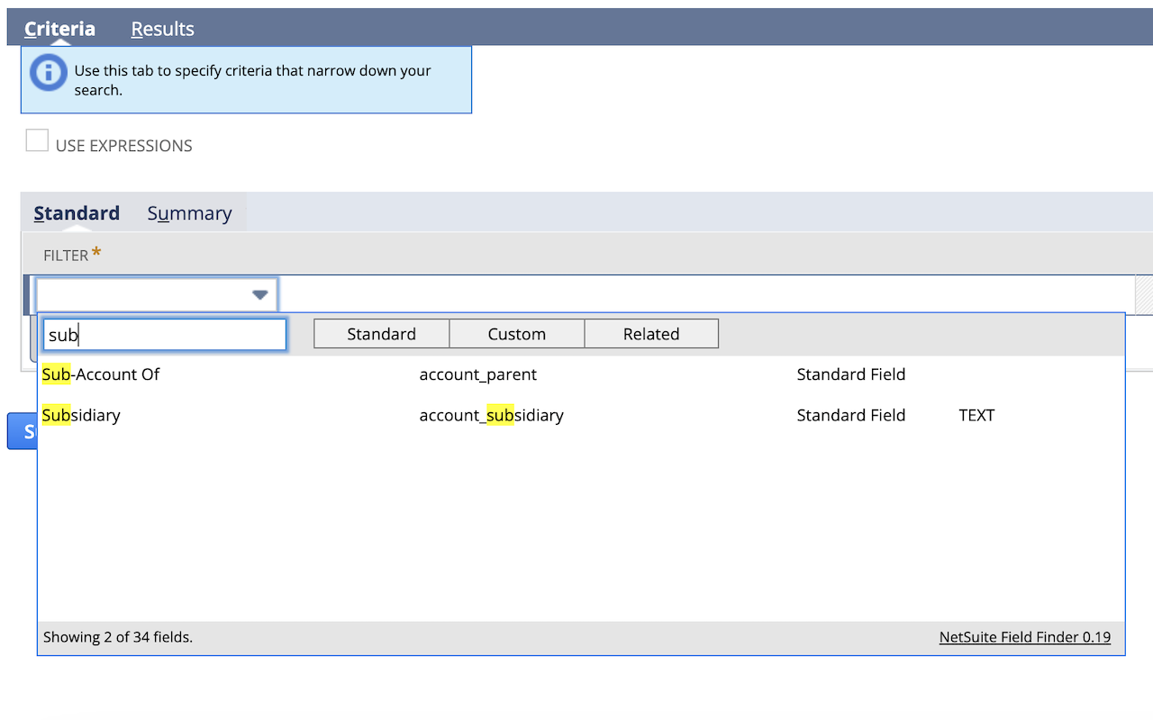 NetSuite Field Finder chrome谷歌浏览器插件_扩展第1张截图