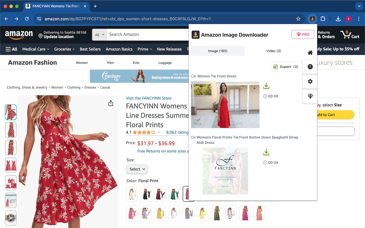 亚马逊图片和视频下载器 - 批量工具 chrome谷歌浏览器插件_扩展第5张截图