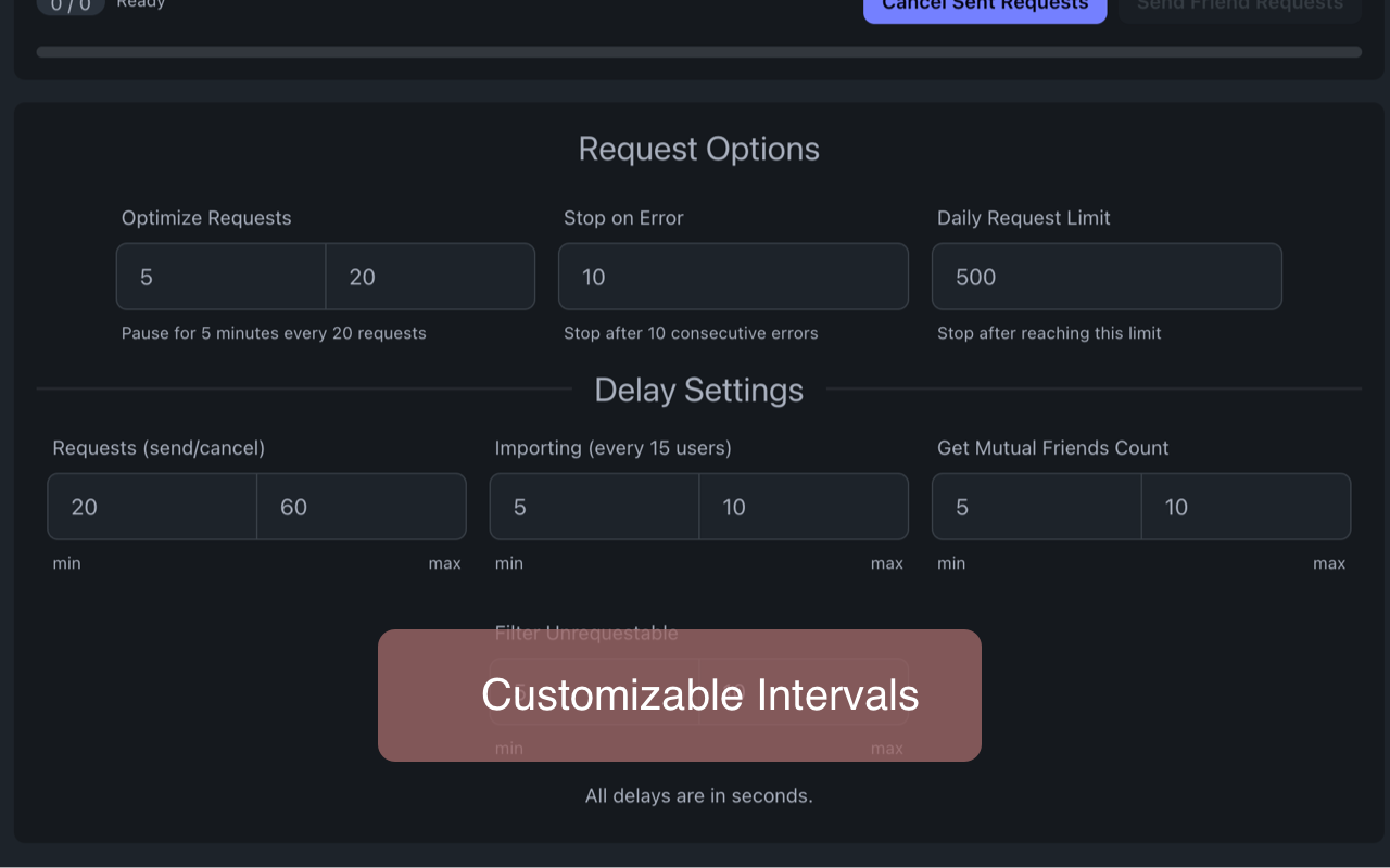 FB好友请求发送器 - 发送、取消和自动添加Facebook好友 chrome谷歌浏览器插件_扩展第2张截图