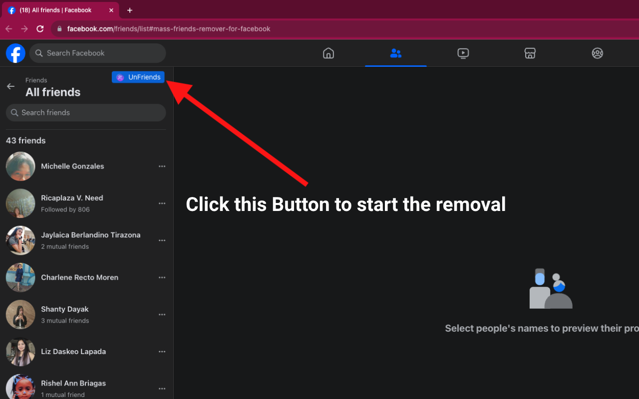 ESUIT | Mass Friends Remover for Facebook™ chrome谷歌浏览器插件_扩展第3张截图
