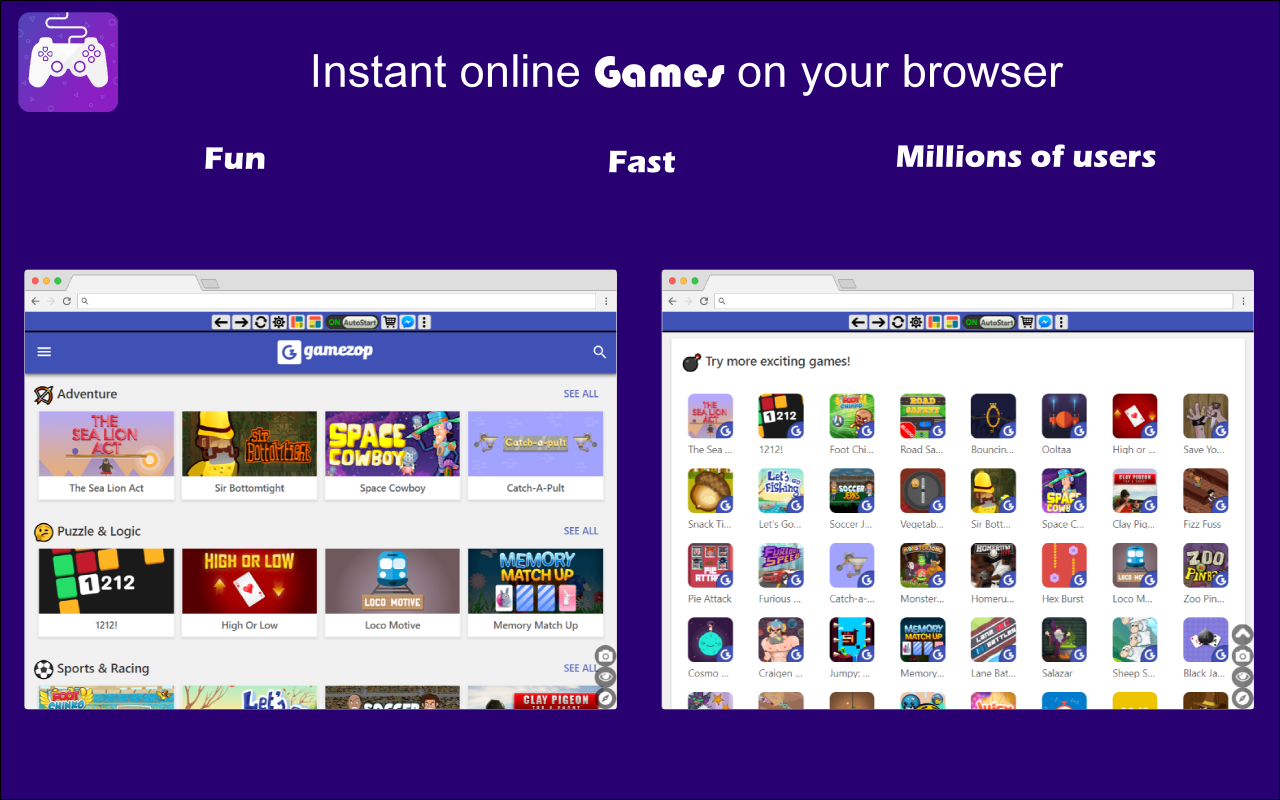 Instant Games chrome谷歌浏览器插件_扩展第2张截图