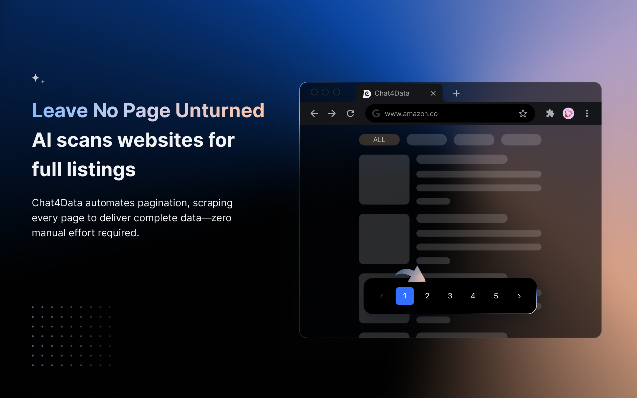 Chat4Data - AI网页数据采集扩展程序 chrome谷歌浏览器插件_扩展第3张截图