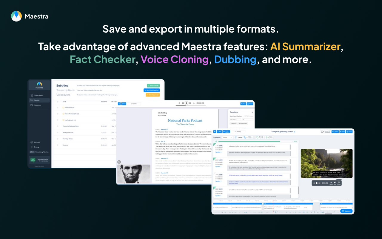 Live Voice Translation & Transcription | Maestra chrome谷歌浏览器插件_扩展第1张截图