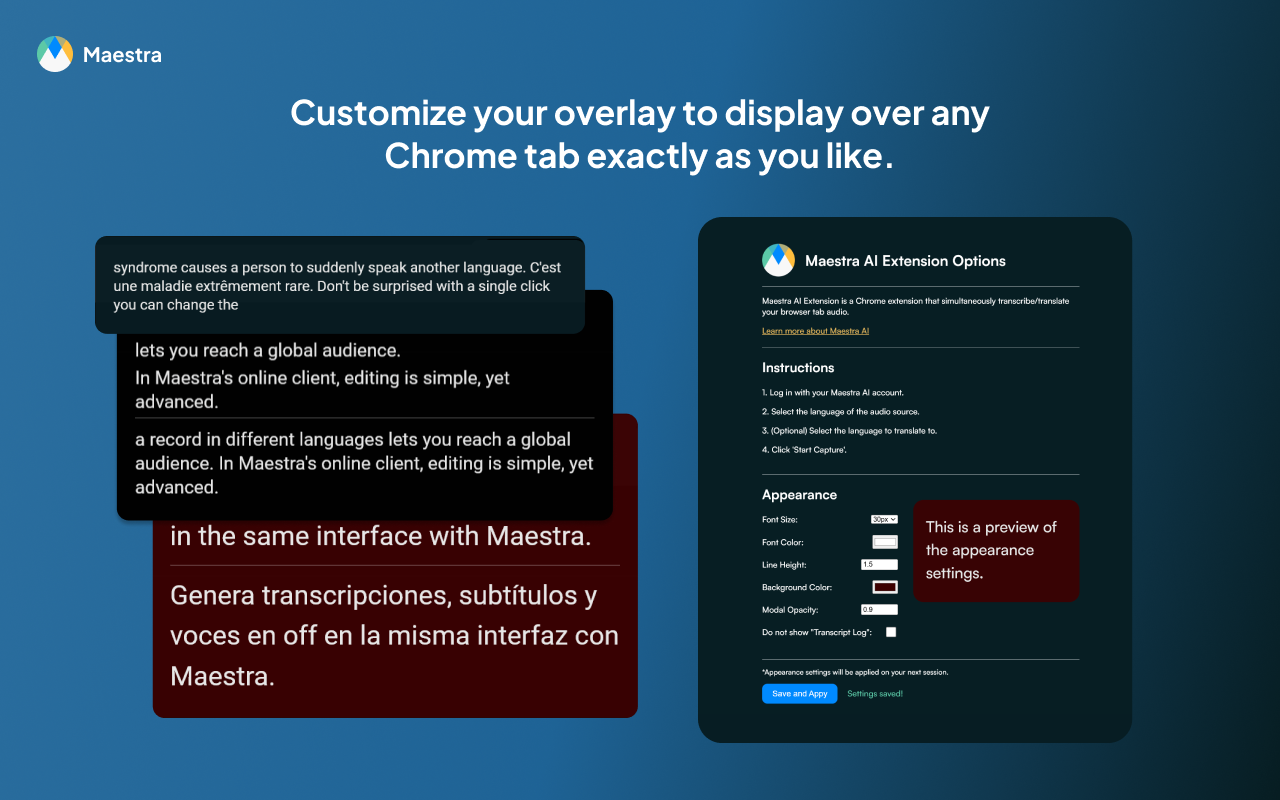 Live Voice Translation & Transcription | Maestra chrome谷歌浏览器插件_扩展第3张截图