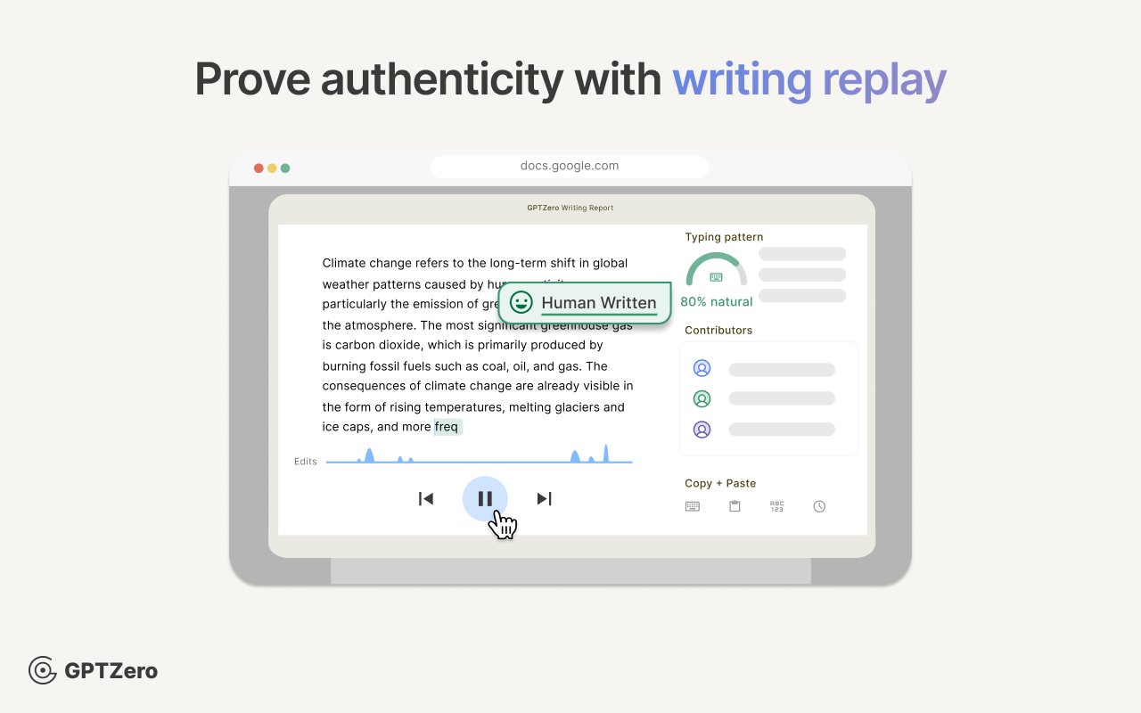 GPTZero: AI Detection & Writing Tools for Google Docs chrome谷歌浏览器插件_扩展第1张截图