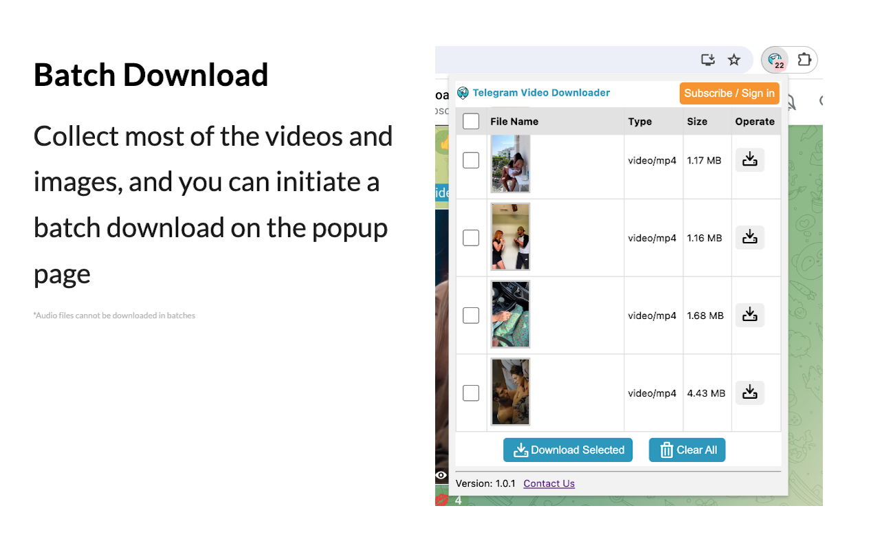 Telegram Video Downloader -Telegram视频图片下载器-TVD chrome谷歌浏览器插件_扩展第1张截图