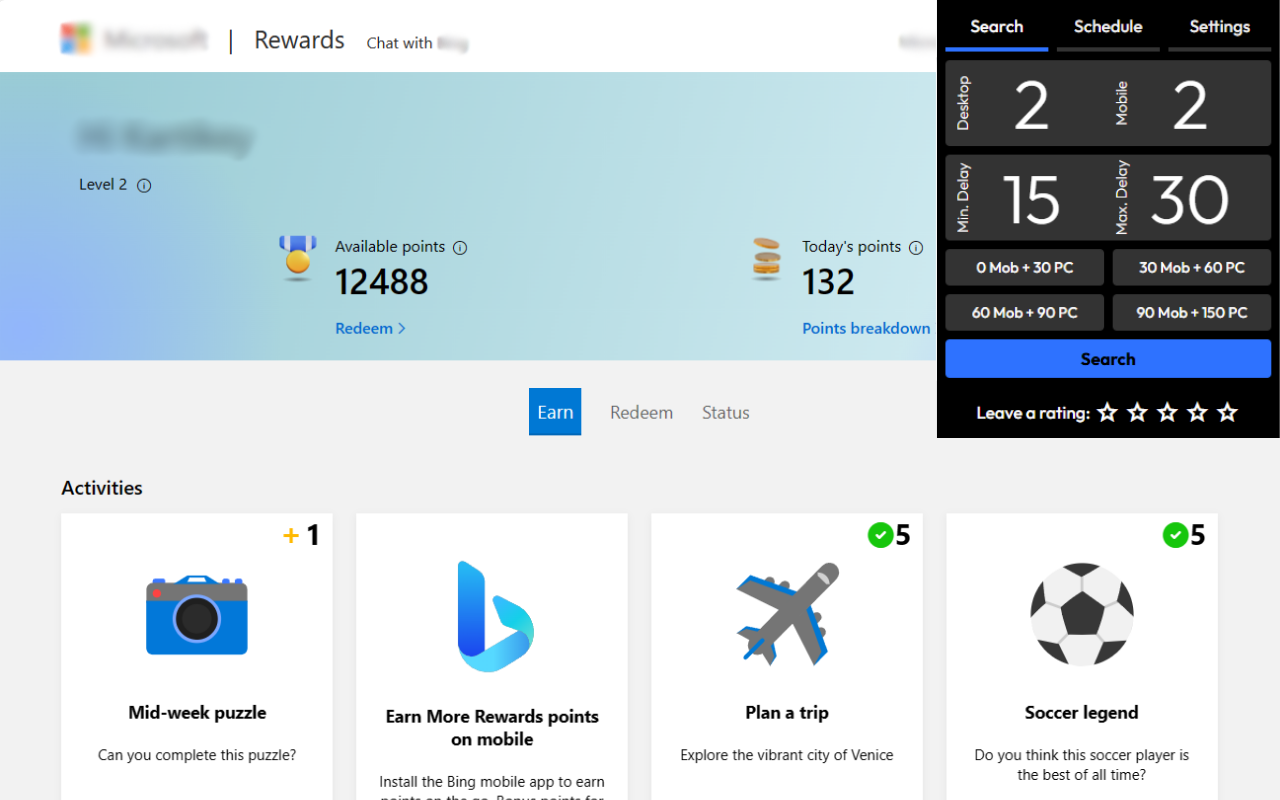 Rewards Search Automator chrome谷歌浏览器插件_扩展第4张截图
