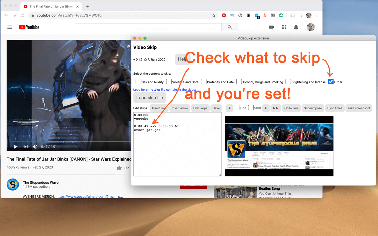 VideoSkip chrome谷歌浏览器插件_扩展第1张截图