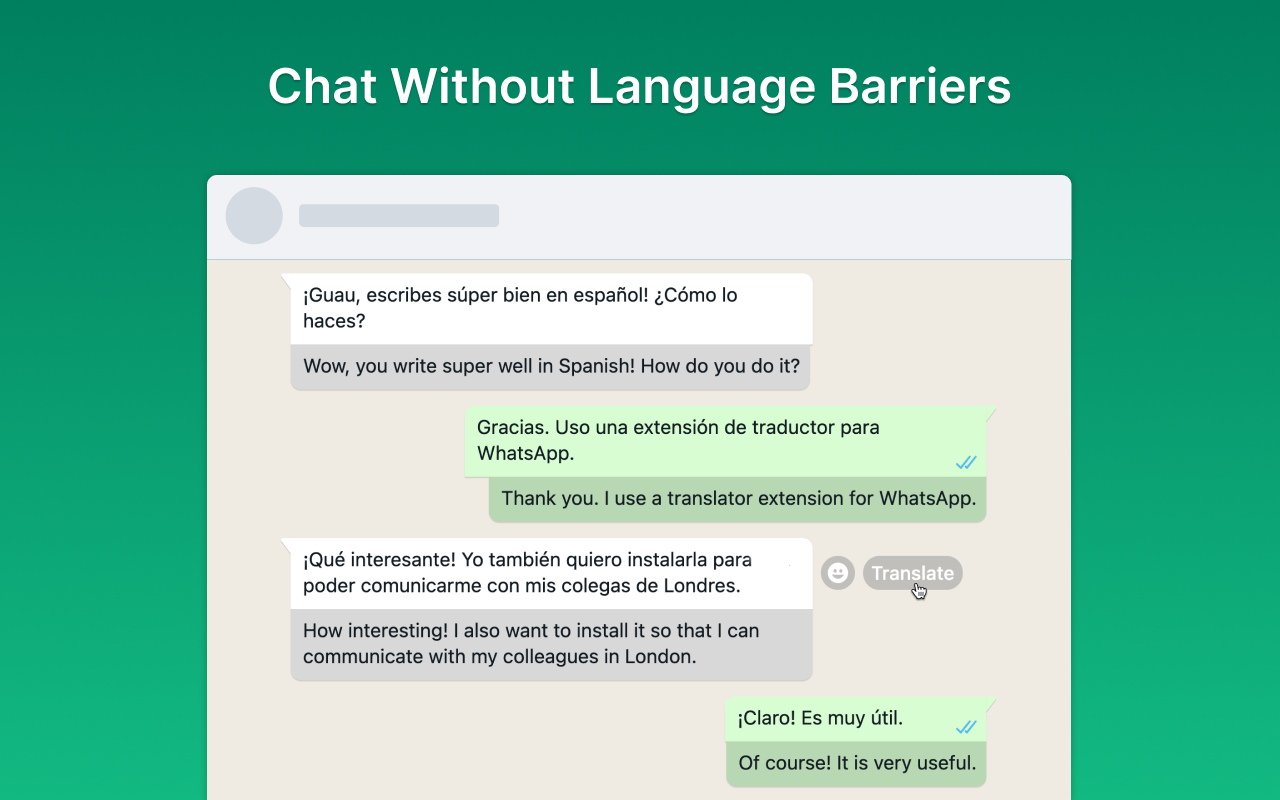 WhatsApp 翻译器 chrome谷歌浏览器插件_扩展第2张截图