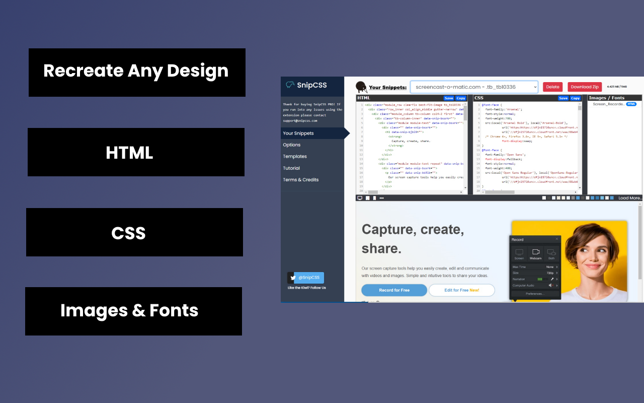 SnipCSS chrome谷歌浏览器插件_扩展第2张截图