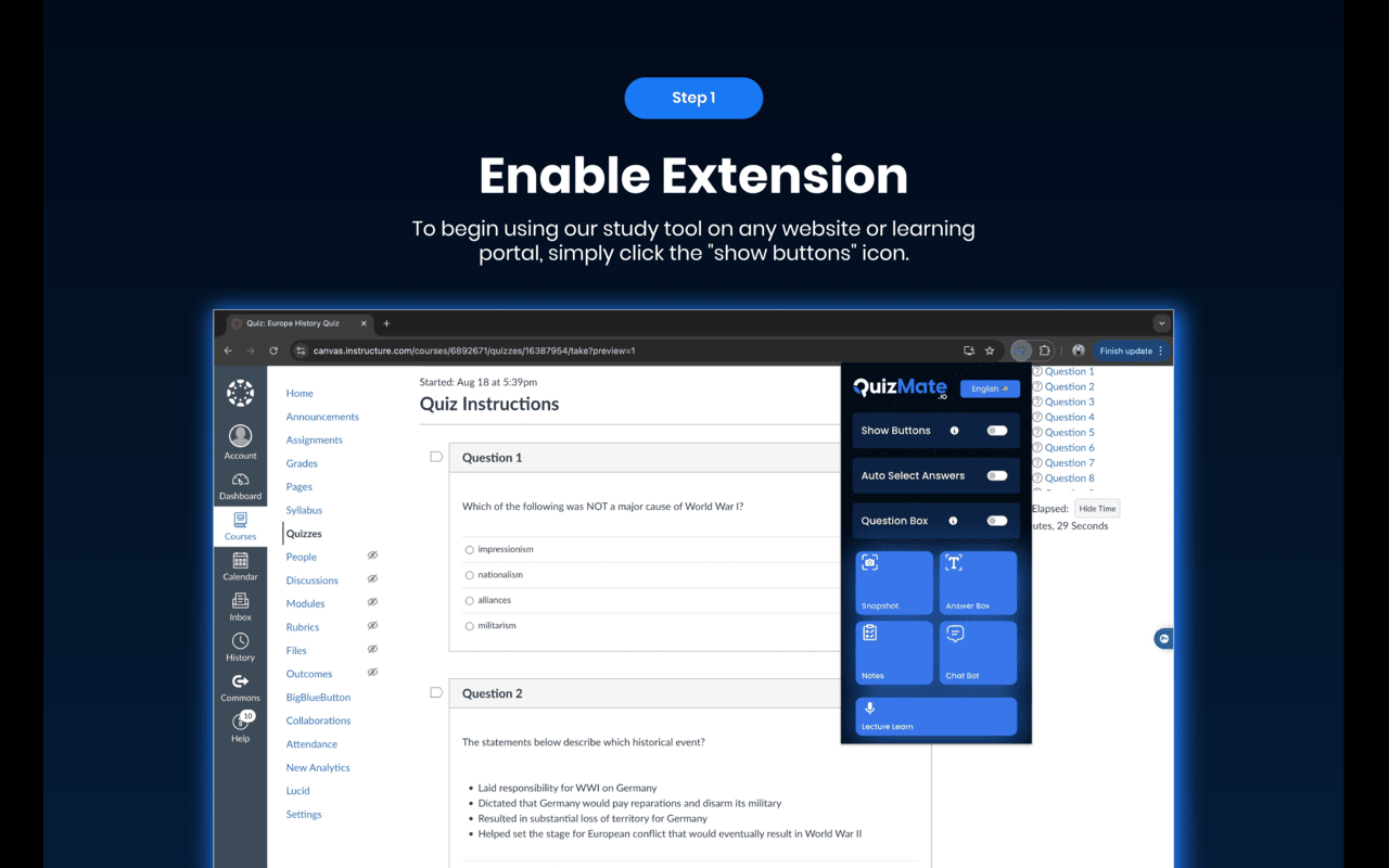 QuizMate chrome谷歌浏览器插件_扩展第1张截图