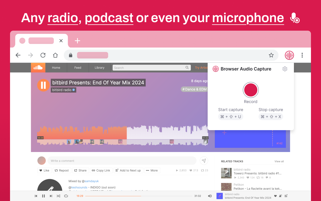 音频捕获 – 在 Chrome 中录制标签声音 chrome谷歌浏览器插件_扩展第1张截图