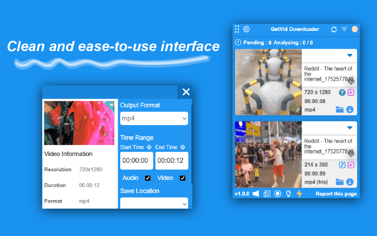 GetVid - 专业视频下载器 chrome谷歌浏览器插件_扩展第5张截图