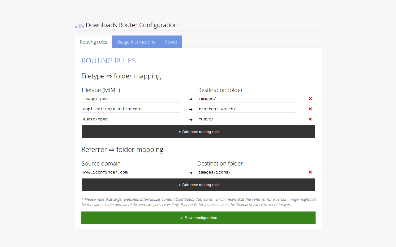 Downloads Router chrome谷歌浏览器插件_扩展第2张截图