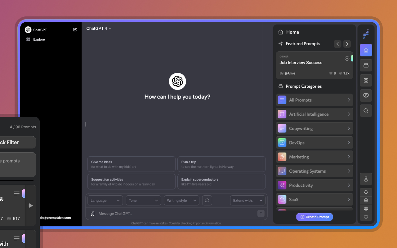 PromptForge for ChatGPT, Gemini, Claude and More chrome谷歌浏览器插件_扩展第3张截图