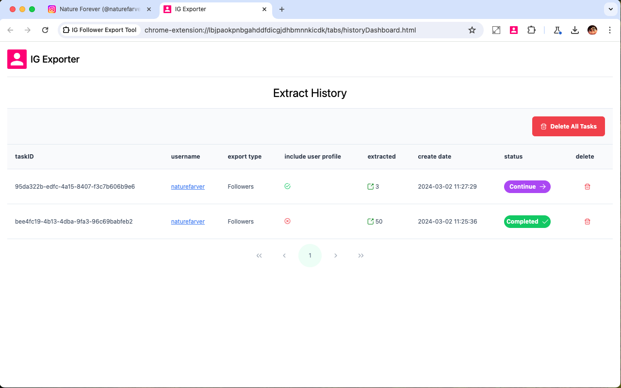 IG Follower Export Tool chrome谷歌浏览器插件_扩展第3张截图