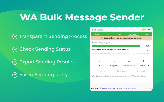 Bulk Sender - WhatsApp 群发助手 chrome谷歌浏览器插件_扩展第1张截图
