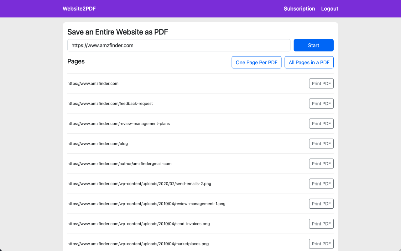 Website to PDF Converter,Batch Save Web Pages chrome谷歌浏览器插件_扩展第3张截图