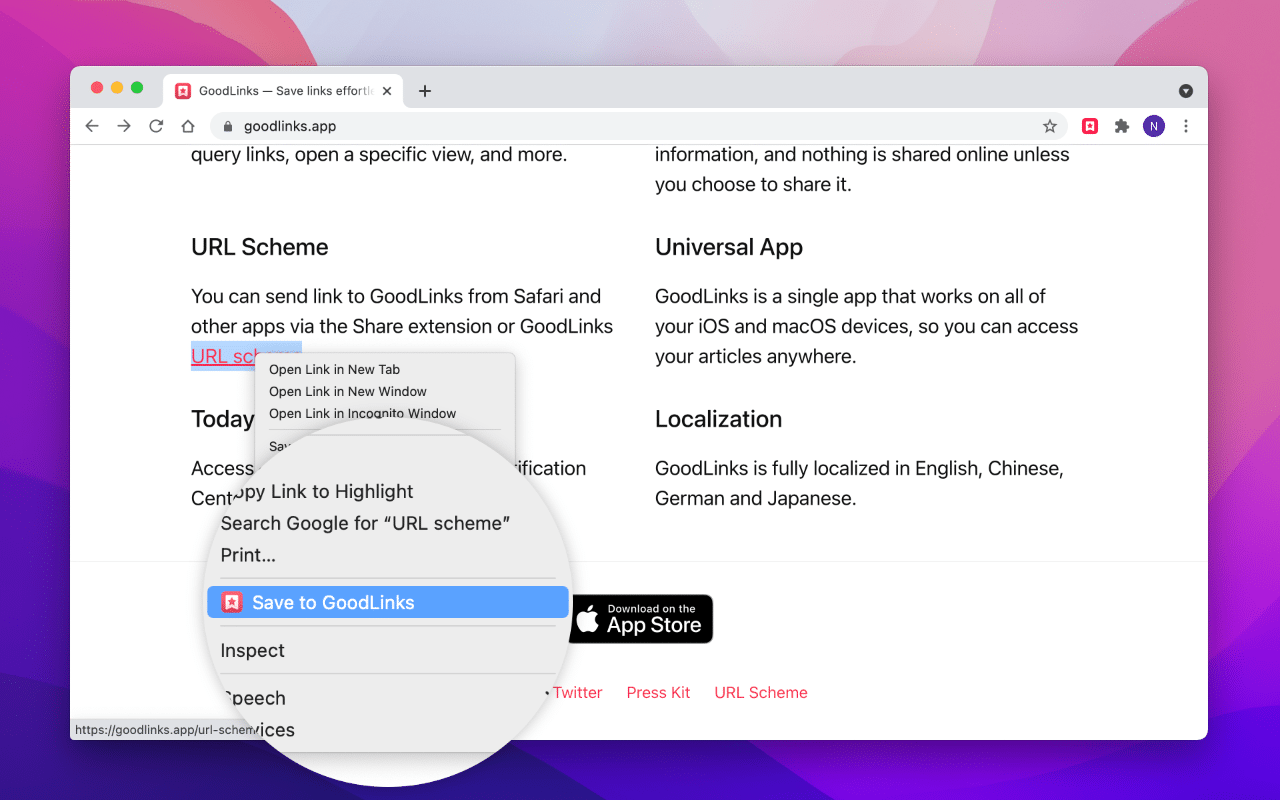 Save to GoodLinks chrome谷歌浏览器插件_扩展第2张截图