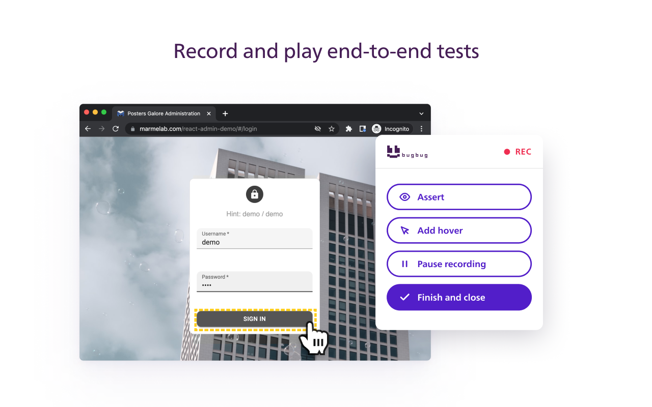 BugBug Automation Testing chrome谷歌浏览器插件_扩展第2张截图