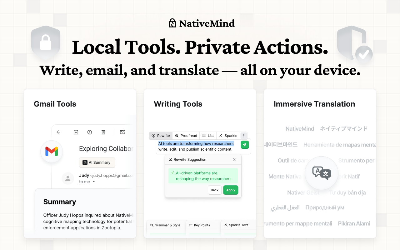 NativeMind: Your fully private, open-source, on-device AI assistant chrome谷歌浏览器插件_扩展第4张截图