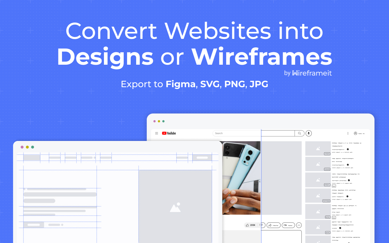 HTML to Figma: Convert Websites into Designs & Wireframes by Wireframeit chrome谷歌浏览器插件_扩展第1张截图