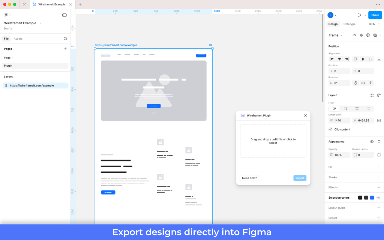 HTML to Figma: Convert Websites into Designs & Wireframes by Wireframeit chrome谷歌浏览器插件_扩展第2张截图
