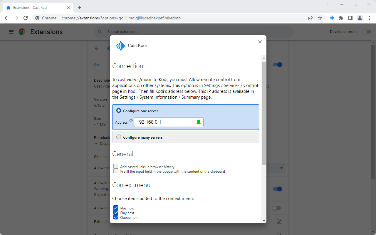 Cast Kodi chrome谷歌浏览器插件_扩展第2张截图
