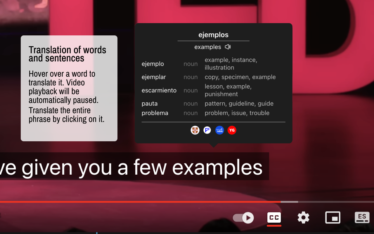 EasySubs – Learn languages by watching films and series chrome谷歌浏览器插件_扩展第2张截图